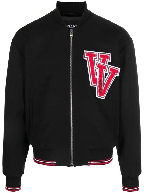 versace jacket men bomber|Versace varsity bomber jacket.